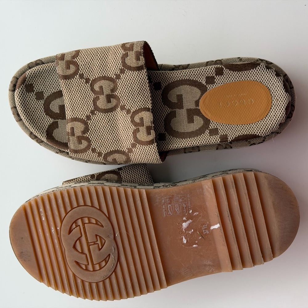 Gucci Beige and Brown Slippers - Picture 3 of 5